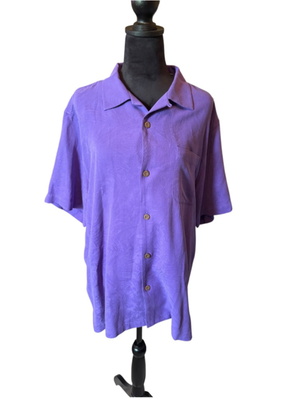EUC Tommy Bahama Purple Dress Shirt - Size L - Picture 3 of 4